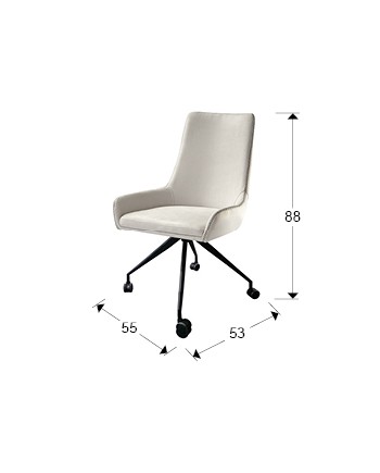 DIANE-SILLA RUEDAS BLANCA-HILO GRIS